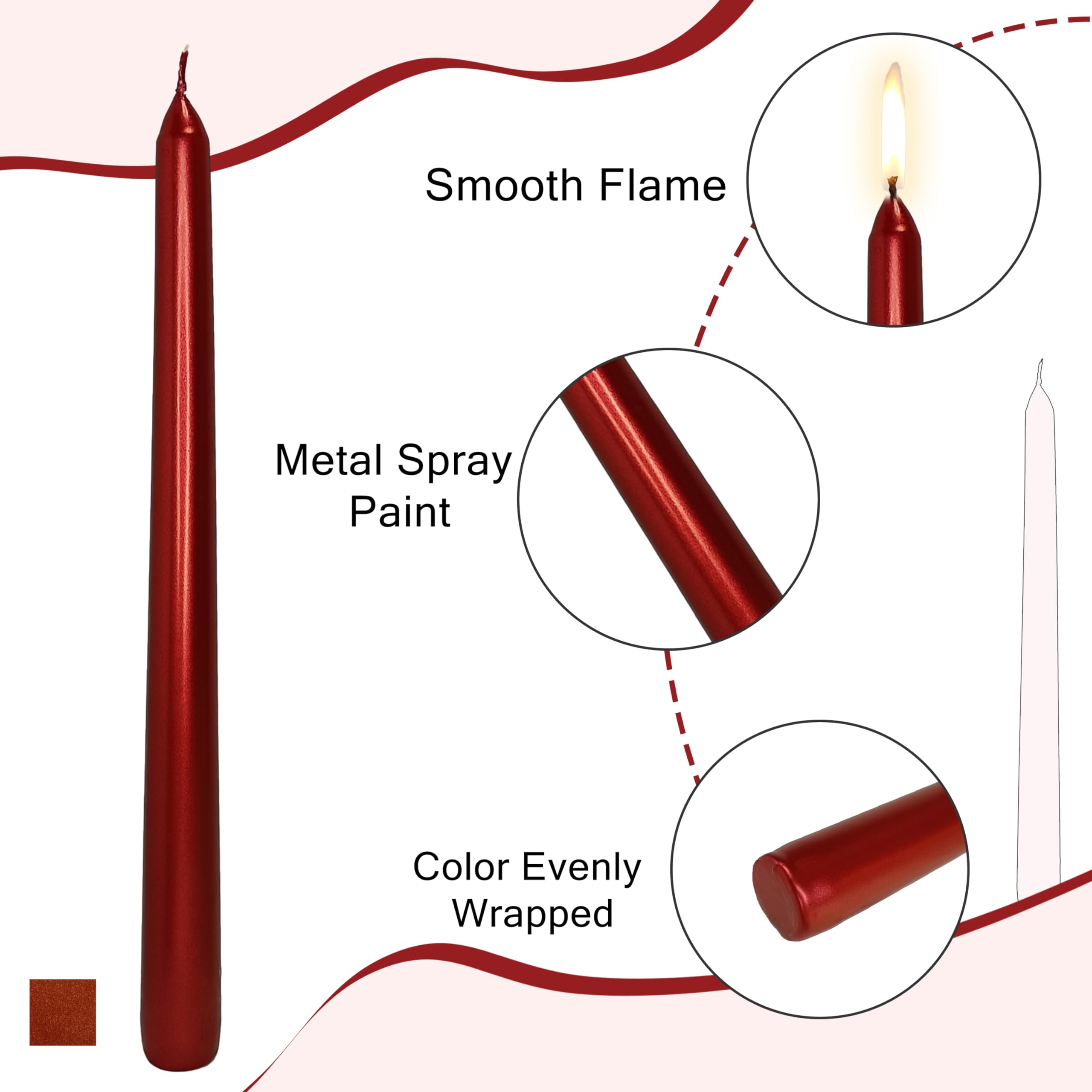 Amazon.co.jp: XINAOBAOLUOレッドキャンドル テーパークリスマス